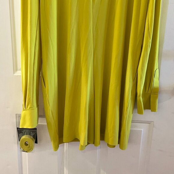 Norma Kamali Woman's Yellow NK Shirt Jumpshort Sz XL - Picture 7 of 14